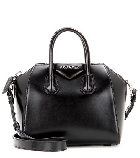 givenchy antigona mini black leather bag|Givenchy antigona mini top handle bag.